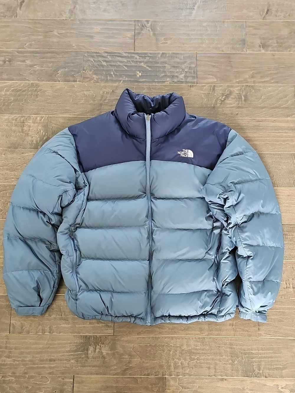 The North Face Two-Tone Blue Goose Down 700 Puffer Jacket Men's XXL